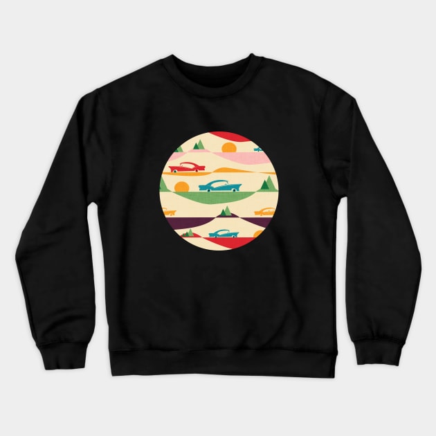 50s Road Trip Crewneck Sweatshirt by bruxamagica